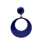 Boucle d'oreille flamenco en plastique. Cercle géant. Bleu 2.893€ #502824650AZLN